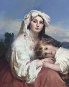 Franz Xaver Winterhalter Italienerin mit Kind oil on canvas